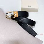 Premium Quality Copy Mont Blanc Horseshoe Buckle 35mm Leather Belt